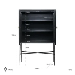 Opbergkast Rostelli Marmer 150 x 100cm - Loft24.nl