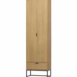 Opbergkast Silas Eiken, 210 x 60cm, kleur Naturel - Loft24.nl