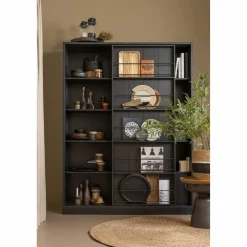 Opbergkast Swing Met schuifdeur - Mat Zwart - Loft24.nl