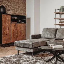 Opbergkast Taviano Sheesham en mangohout 150 x 135 cm - Loft24.nl