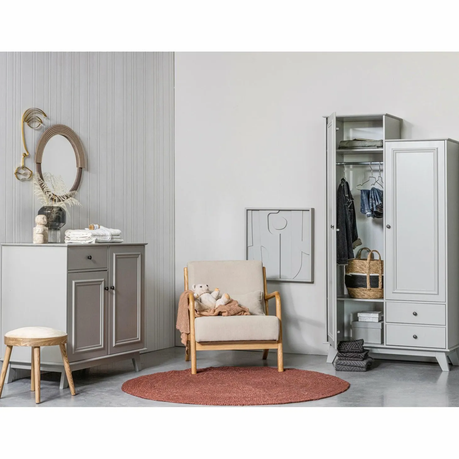 Opbergkast/Commode Lily kleur Clay - Loft24.nl