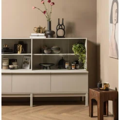 Opzetkast Klink t.b.v. TV-meubel Klink, Grenen, 200cm, kleur Mist - Loft24.nl