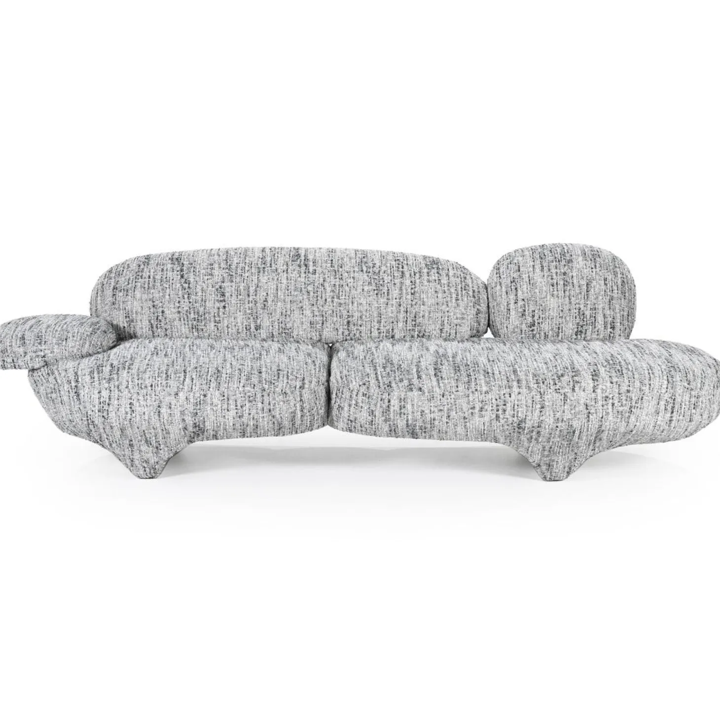 Organische Bank Jayden Grijs - 265cm - Loft24.nl