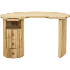 Organische Bureau Belfort Eiken - 130 x 70 cm - Loft24.nl