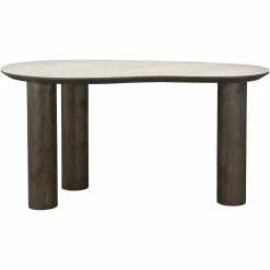 Organische Bureau Ritz Travertin - 150 x 75 cm - Loft24.nl