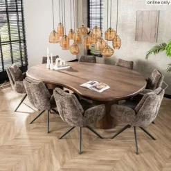 Organische Eetkamertafel Sculpture Acaciahout 244 x 165 cm - Loft24.nl