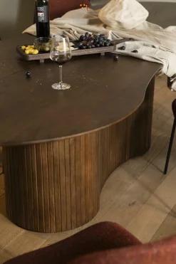 Organische Eettafel Jordy Mangohout 250 x 110cm - Bruin - Loft24.nl