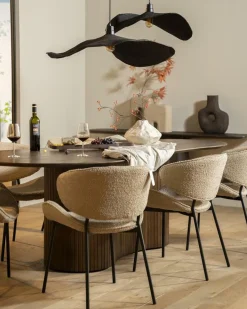 Organische Eettafel Jordy Mangohout 200 x 110cm - Bruin - Loft24.nl