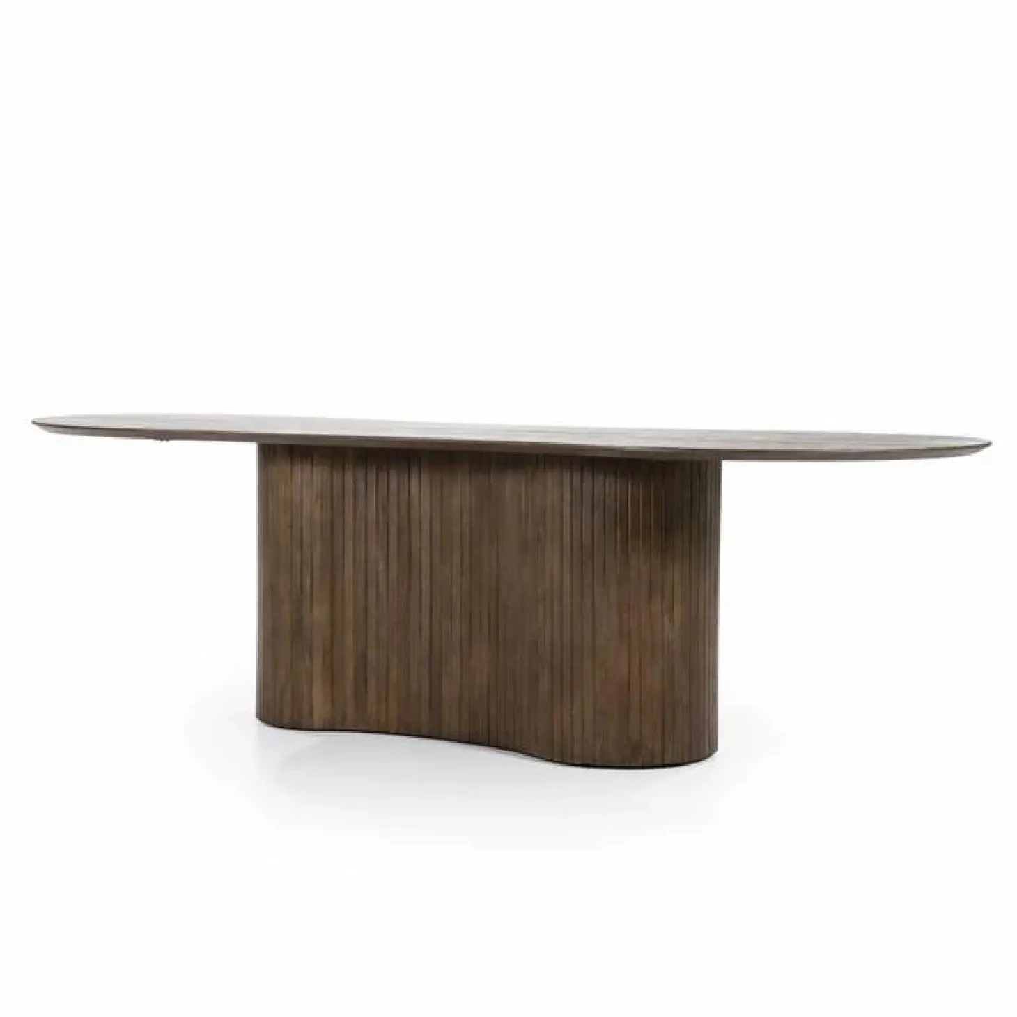 Organische Eettafel Jordy Mangohout 200 x 110cm - Bruin - Loft24.nl