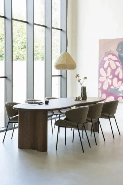 Organische Eettafel Josh 300 x 110 cm - kleur Bruin - Loft24.nl