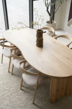 Organische Eettafel Josh 250 x 110 cm- kleur Naturel - Loft24.nl