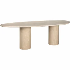 Organische Eettafel Renaissance 240 x 100 cm Travertin - Beige - Loft24.nl