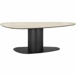 Organische Eettafel Ritz Travertin 220 x 110 cm - Beige - Loft24.nl