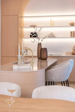 Organische Eettafel Riva Eiken 230 x 110 cm - Naturel - Loft24.nl