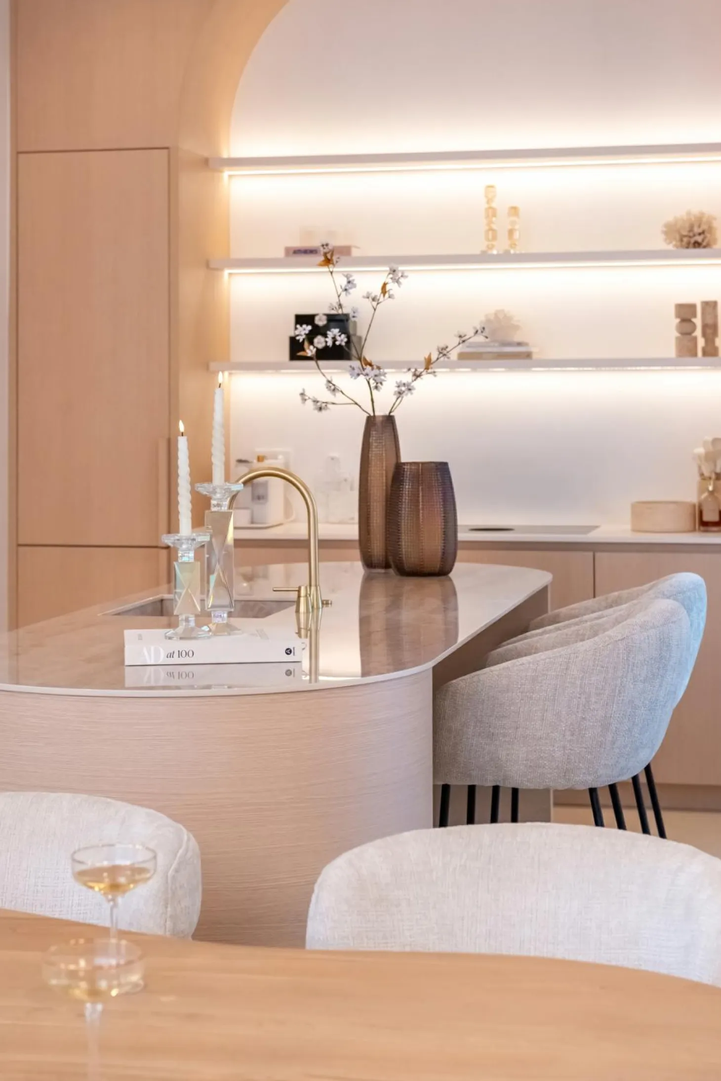 Organische Eettafel Riva Eiken 230 x 110 cm - Naturel - Loft24.nl