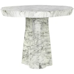 Organische Eettafel Rockyard Faux Marmer - 140 cm - Loft24.nl