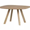 Organische Eettafel Tablo Eikenhout Met 3-stand poot 130 x 130cm - Loft24.nl