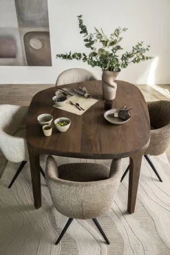 Organische Eettafel Taylor Mangohout - 140 cm - Loft24.nl