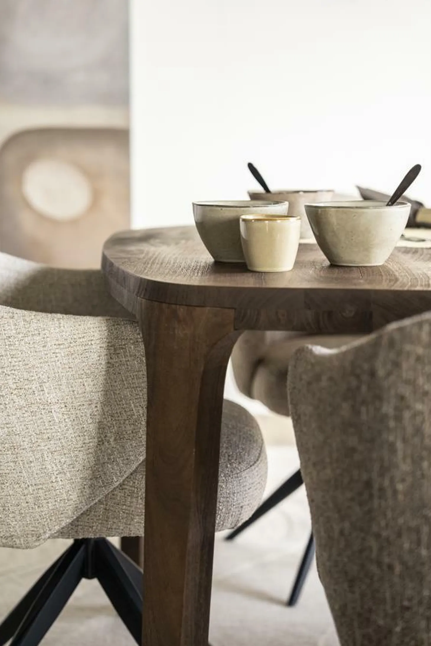 Organische Eettafel Taylor Mangohout - 140 cm - Loft24.nl