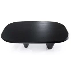 Organische Eettafel Walter Eikenhout 220 x 100cm - Zwart - Loft24.nl