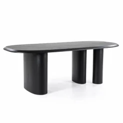 Organische Eettafel Walter Eikenhout 220 x 100cm - Zwart - Loft24.nl