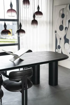 Organische Eettafel Walter Eikenhout 300 x 120cm - Zwart - Loft24.nl