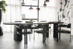 Organische Eettafel Walter Eikenhout 300 x 120cm - Zwart - Loft24.nl