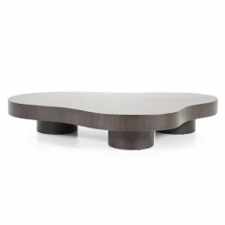 Organische Salontafel Bobbie - donkerbuin - 150 x 110 cm - Loft24.nl