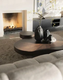 Organische Salontafel Bobbie - donkerbuin - 150 x 110 cm - Loft24.nl