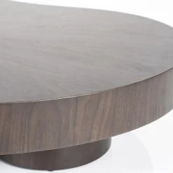 Organische Salontafel Bobbie - donkerbuin - 150 x 110 cm - Loft24.nl