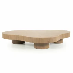 Organische Salontafel Bobbie - lichtbruin - 150 x 110 cm - Loft24.nl