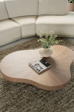 Organische Salontafel Bobbie - lichtbruin - 150 x 110 cm - Loft24.nl