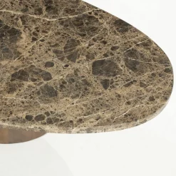 Organische Salontafel Bradley Marmer en mangohout 120 x 75cm - Loft24.nl