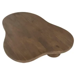 Organische Salontafel Charlie Mangohout 130 x 100cm - Lichtbruin - Loft24.nl