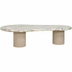 Organische Salontafel Coronel Marmer 150 x 80cm - Beige - Loft24.nl