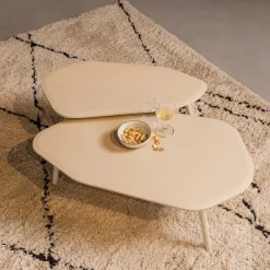 Organische Salontafel Davina Set van 2 stuks MDF - Dust - Loft24.nl