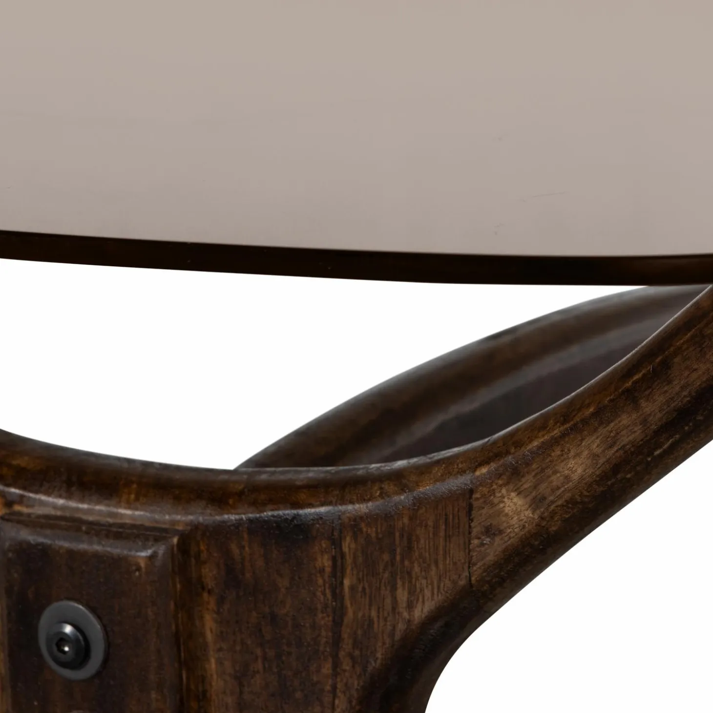 Organische Salontafel Flash Mangohout en glas 110 x 60cm - Loft24.nl