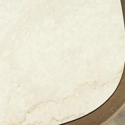 Organische Salontafel Fred Marmer en mangohout - 64 cm - Loft24.nl