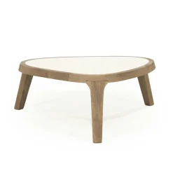 Organische Salontafel Fred Marmer en mangohout - 64 cm - Loft24.nl