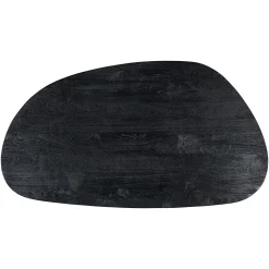 Organische Salontafel Hudson Mangohout 135 x 76cm - Zwart - Loft24.nl