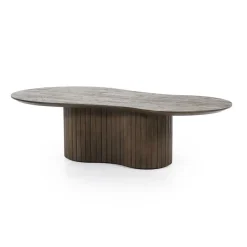 Organische Salontafel Jordy Mangohout Bruin - 130 x 70cm - Loft24.nl