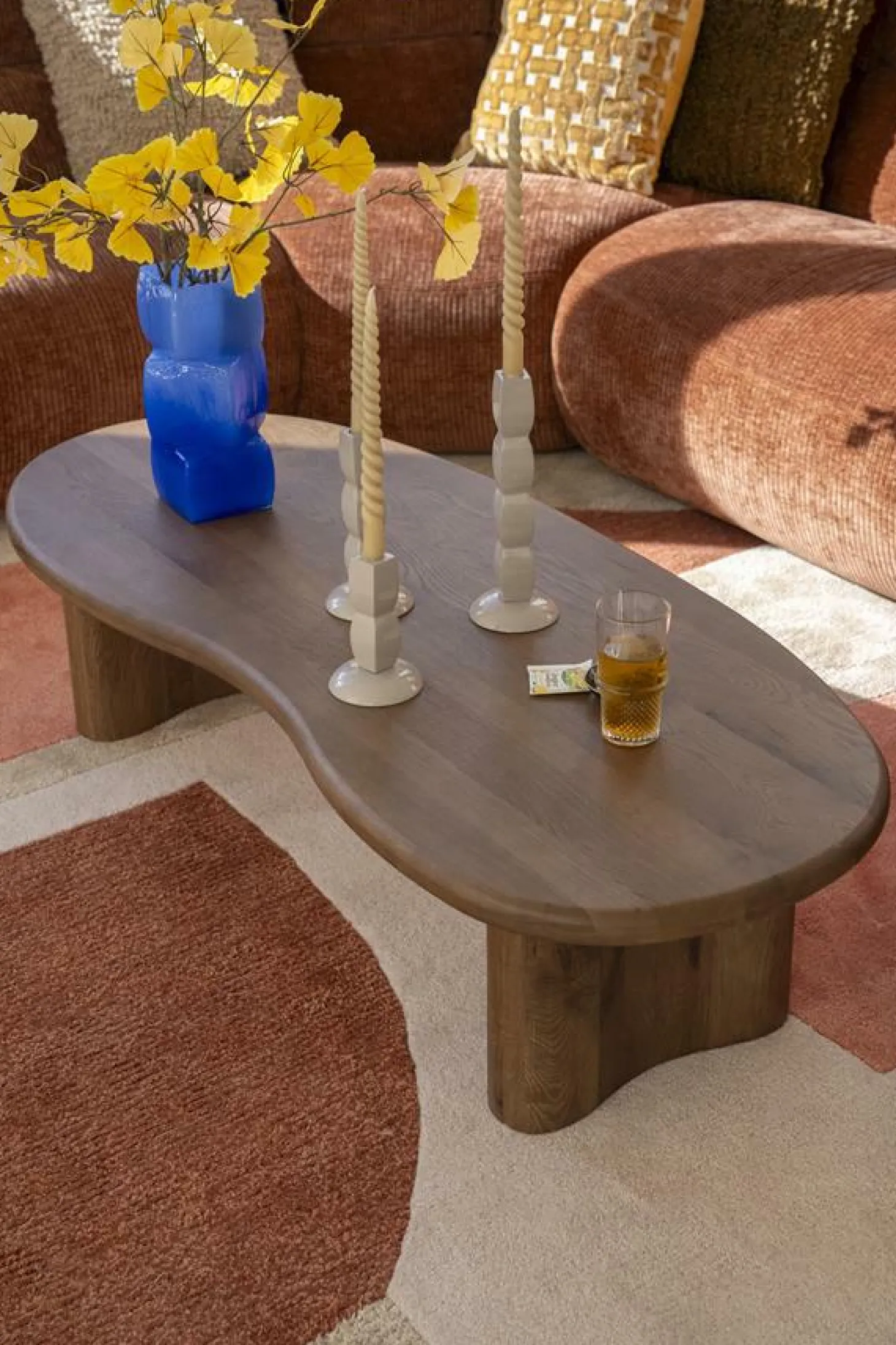 Organische Salontafel Josh - Bruin - Loft24.nl