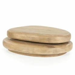 Organische Salontafel Kabo Mangohout - Naturel - Loft24.nl