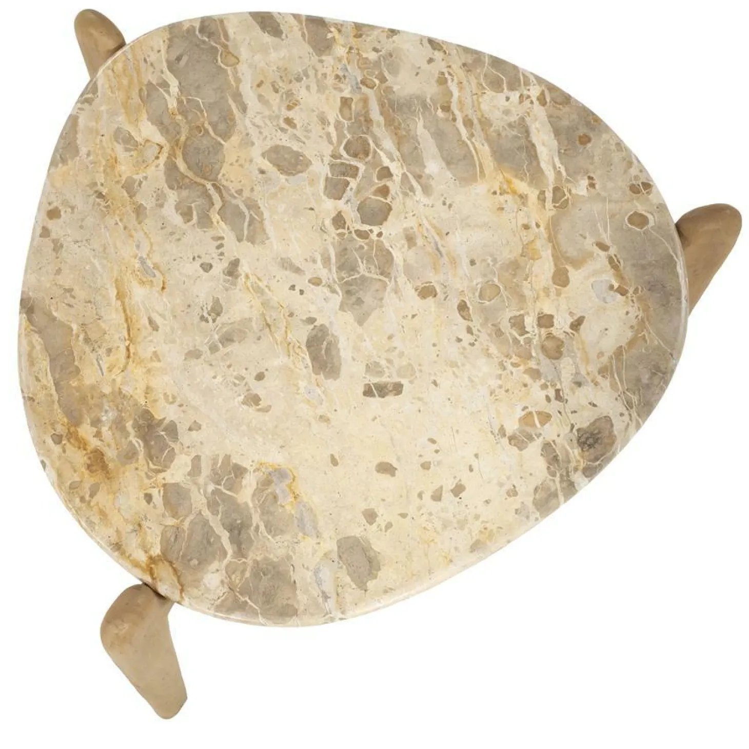 Organische Salontafel Marnish Marmer en mangohout - groot - Loft24.nl