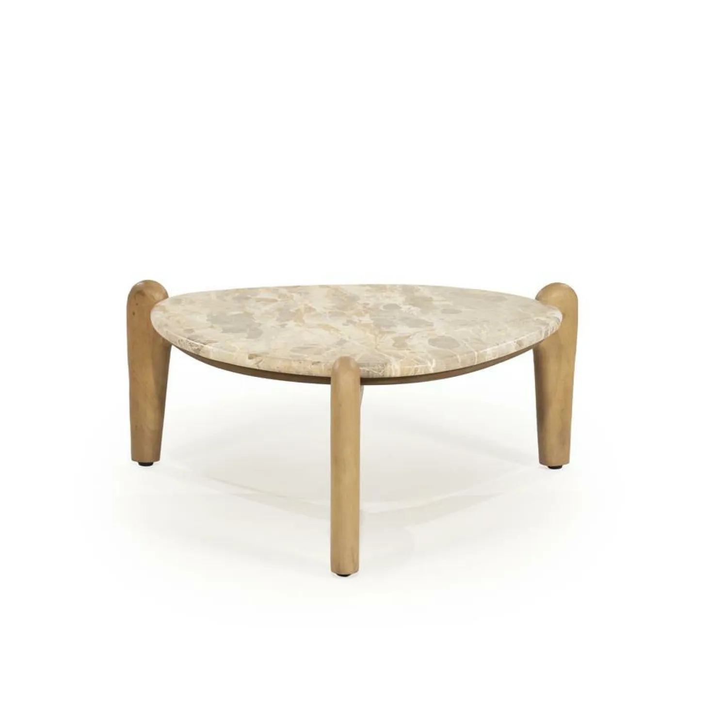 Organische Salontafel Marnish Marmer en mangohout - klein - Loft24.nl