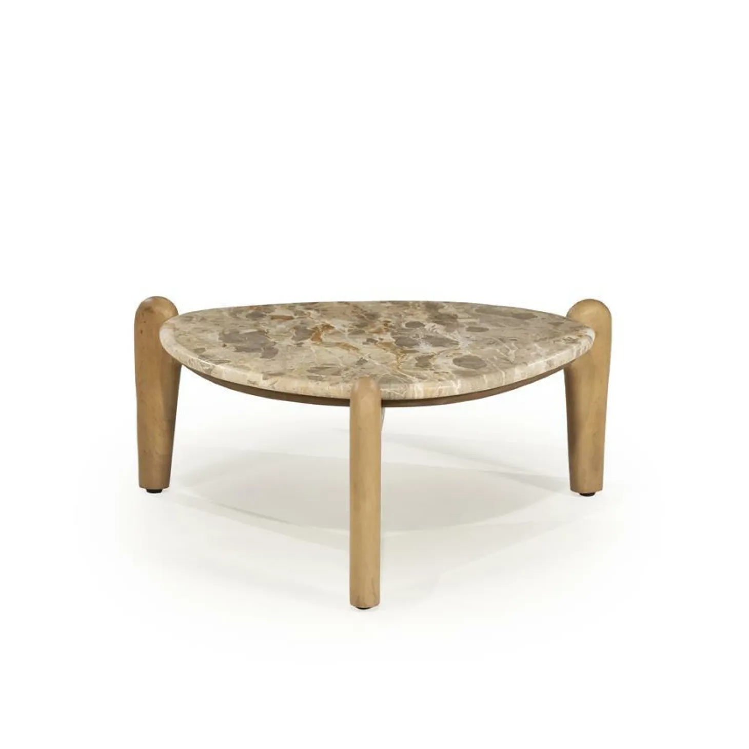 Organische Salontafel Marnish Marmer en mangohout - klein - Loft24.nl
