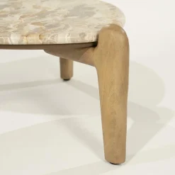 Organische Salontafel Marnish Marmer en mangohout - klein - Loft24.nl