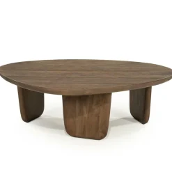 Organische Salontafel Maud Mangohout 100 x 85cm - Lichtbruin - Loft24.nl