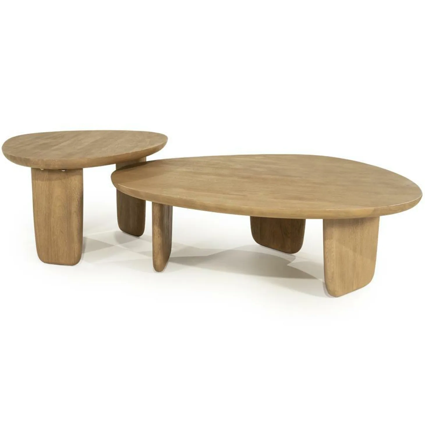 Organische Salontafel Maud Mangohout 65 x 56cm - Naturel - Loft24.nl