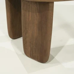 Organische Salontafel Maud Mangohout 65 x 56cm - Lichtbruin - Loft24.nl